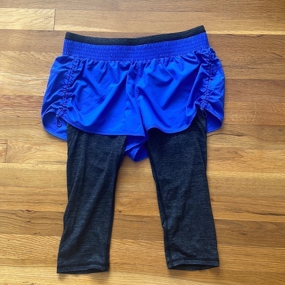 Athleta Pants - Athleta Go Getter 2 In 1 Knicker Cerulean small